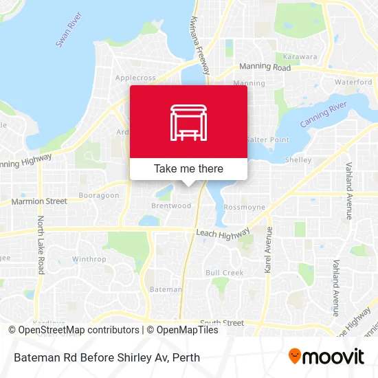 Mapa Bateman Rd Before Shirley Av