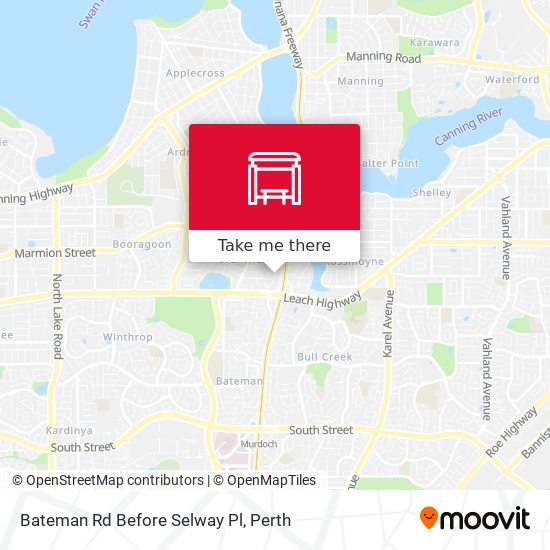 Bateman Rd Before Selway Pl map