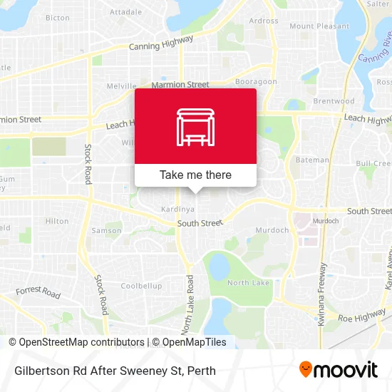 Mapa Gilbertson Rd After Sweeney St