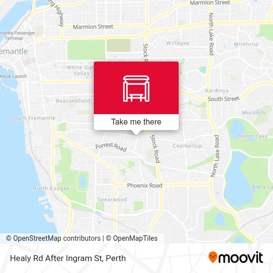 Mapa Healy Rd After Ingram St