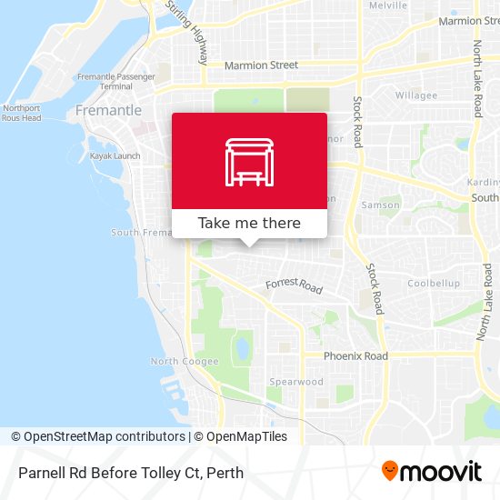 Parnell Rd Before Tolley Ct map