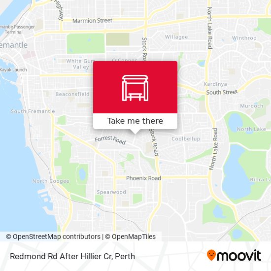 Redmond Rd After Hillier Cr map