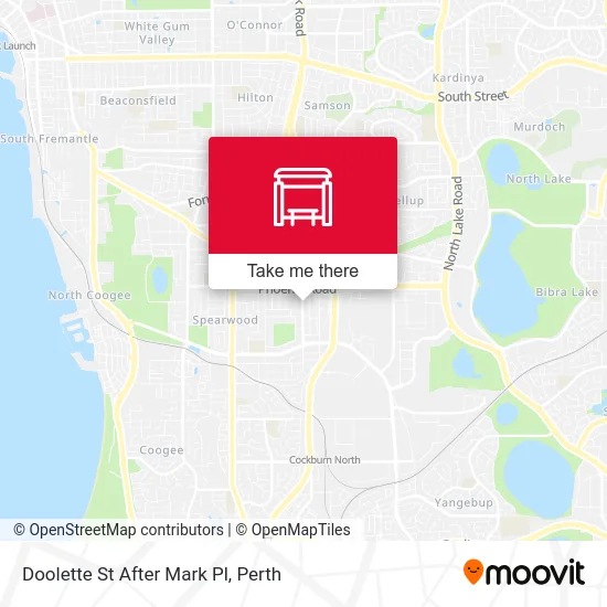 Mapa Doolette St After Mark Pl