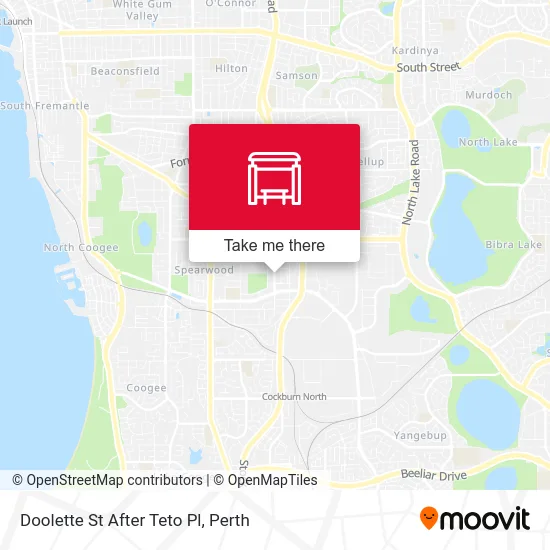 Mapa Doolette St After Teto Pl