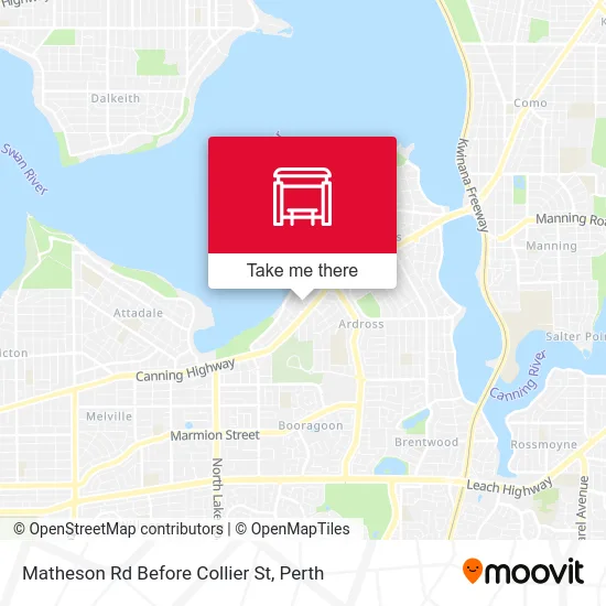 Mapa Matheson Rd Before Collier St