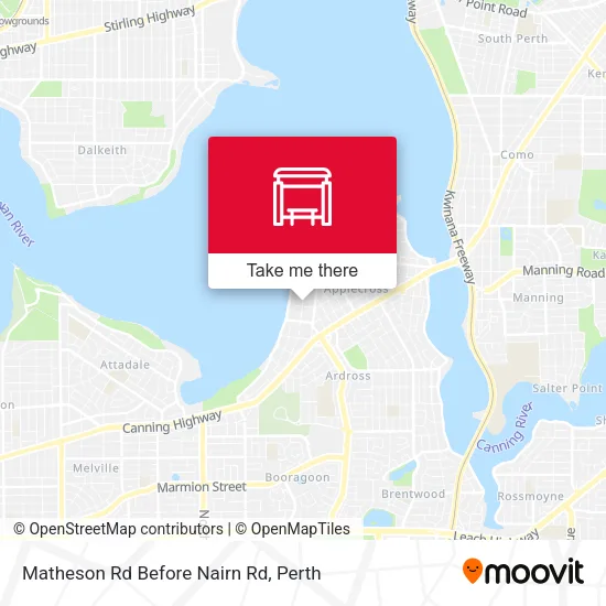 Matheson Rd Before Nairn Rd map