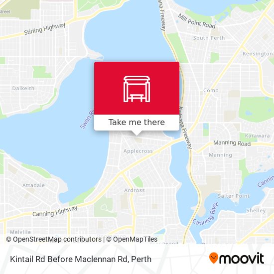 Kintail Rd Before Maclennan Rd map