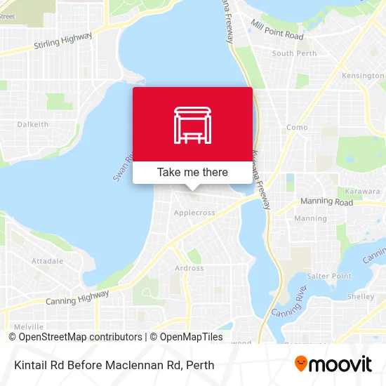 Mapa Kintail Rd Before Maclennan Rd