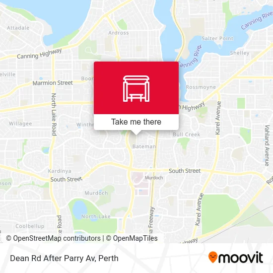 Mapa Dean Rd After Parry Av