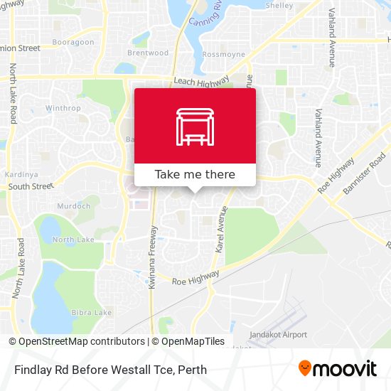 Findlay Rd Before Westall Tce map