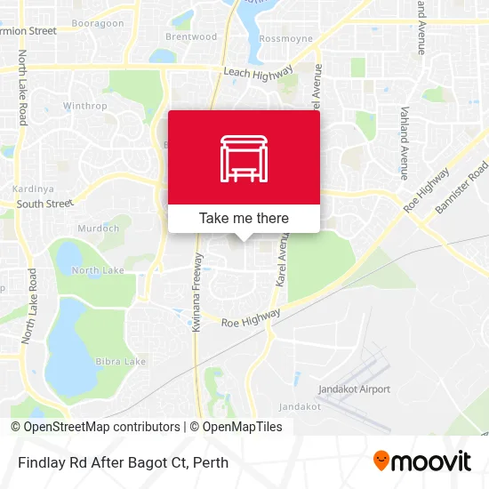 Mapa Findlay Rd After Bagot Ct