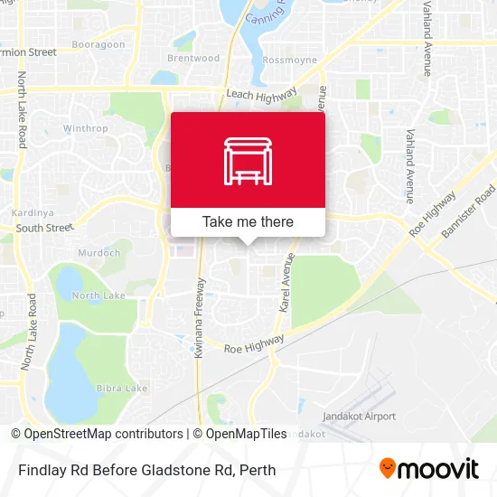 Mapa Findlay Rd Before Gladstone Rd