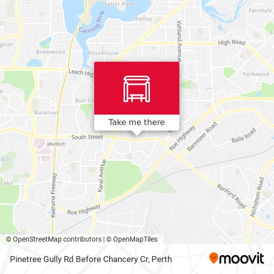 Pinetree Gully Rd Before Chancery Cr map