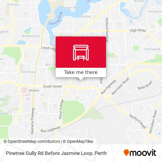 Pinetree Gully Rd Before Jasmine Loop map