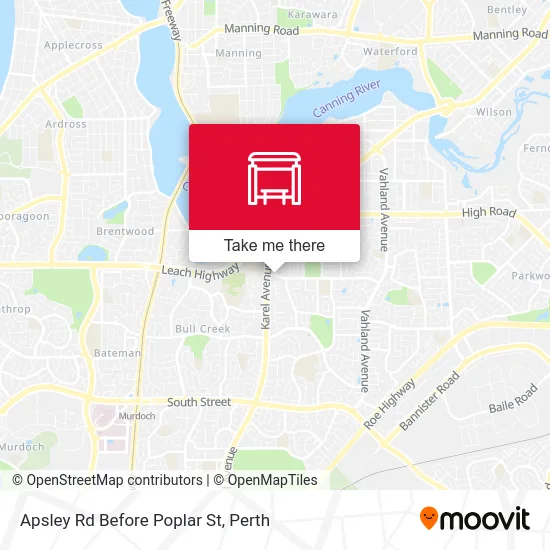 Mapa Apsley Rd Before Poplar St