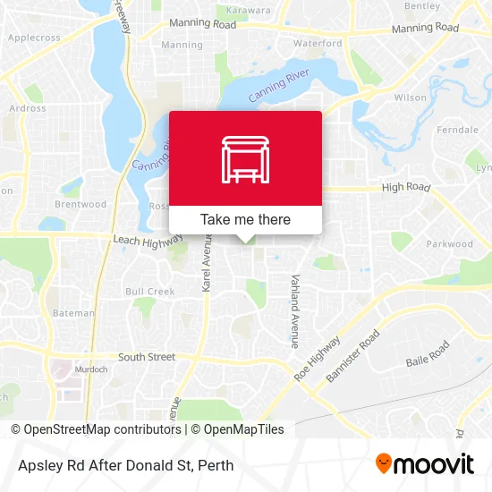 Mapa Apsley Rd After Donald St