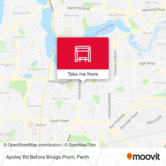 Mapa Apsley Rd Before Brolga Prom