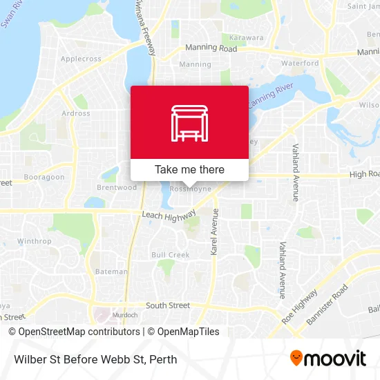 Mapa Wilber St Before Webb St