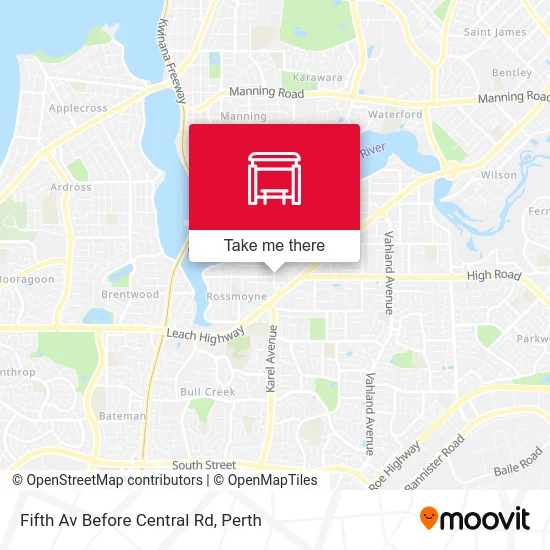 Mapa Fifth Av Before Central Rd