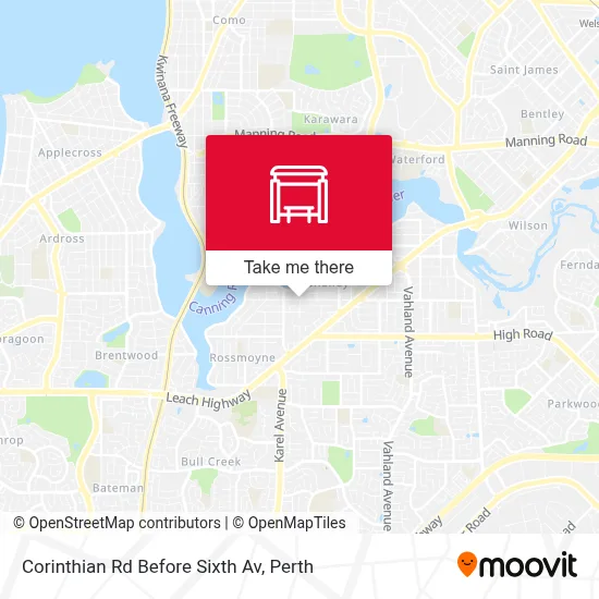 Mapa Corinthian Rd Before Sixth Av