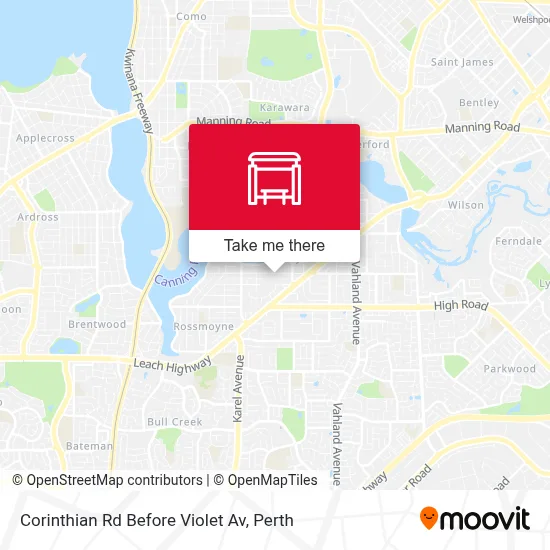 Mapa Corinthian Rd Before Violet Av