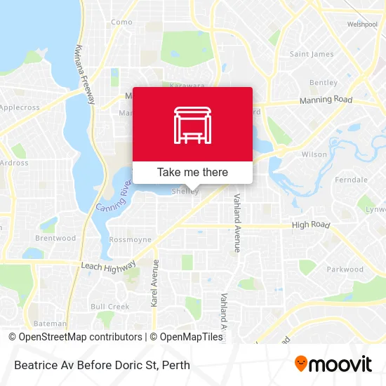 Mapa Beatrice Av Before Doric St