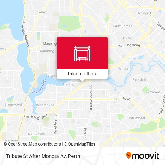 Mapa Tribute St After Monota Av