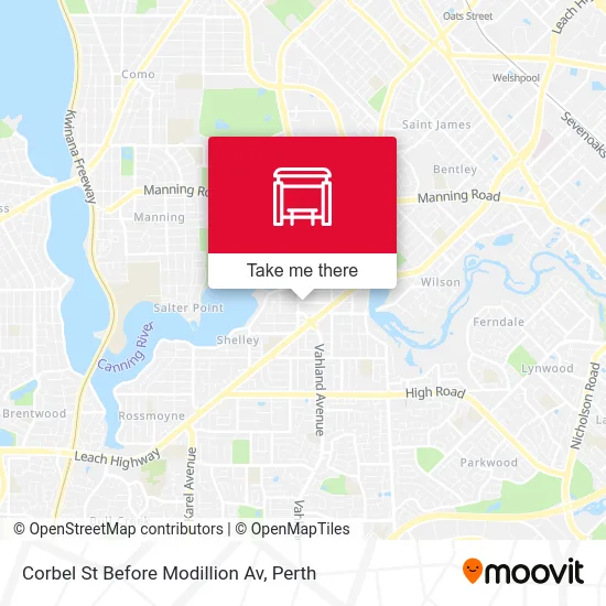 Mapa Corbel St Before Modillion Av