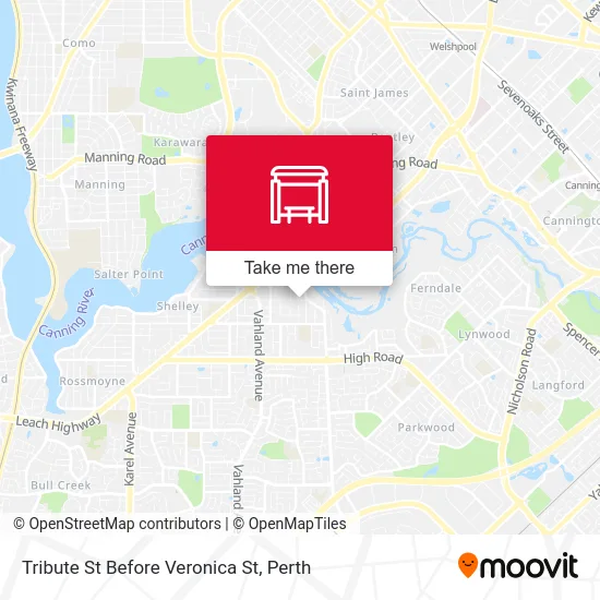 Mapa Tribute St Before Veronica St