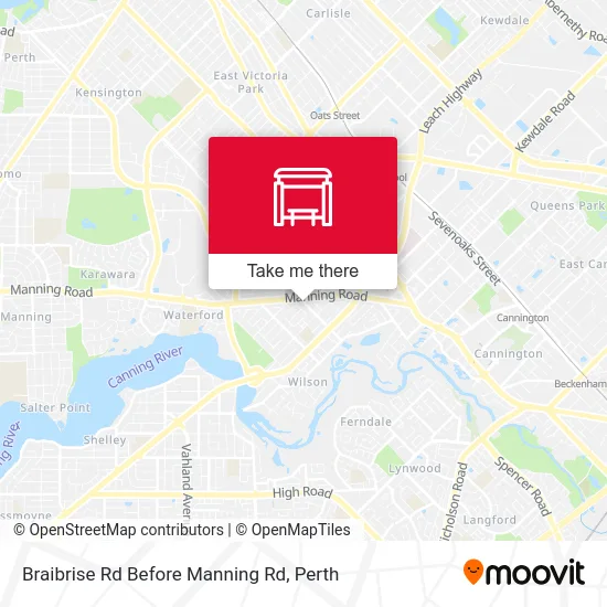 Mapa Braibrise Rd Before Manning Rd