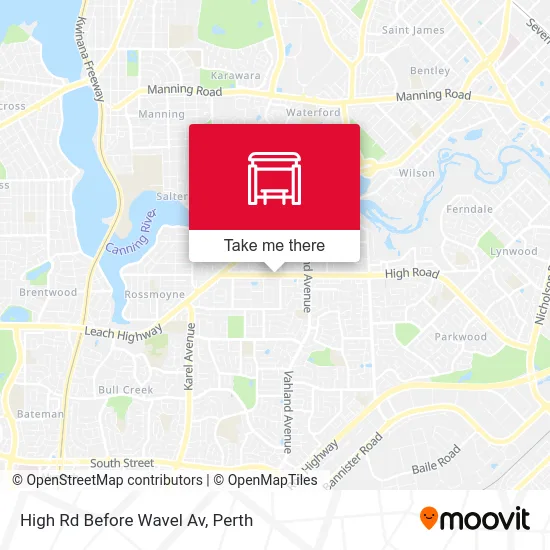 Mapa High Rd Before Wavel Av