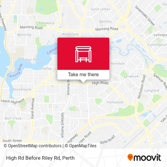 Mapa High Rd Before Riley Rd