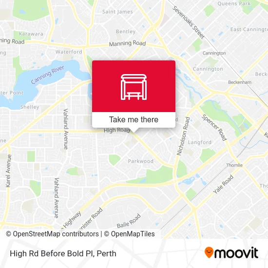 Mapa High Rd Before Bold Pl