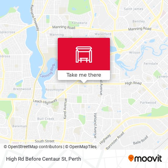 High Rd Before Centaur St map