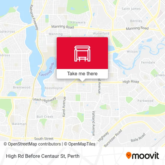 Mapa High Rd Before Centaur St