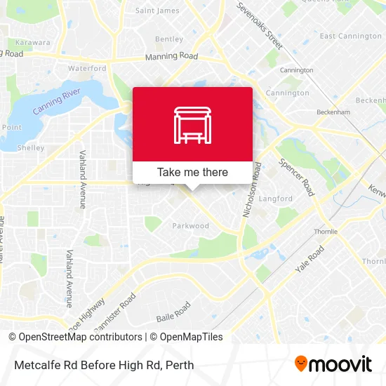 Mapa Metcalfe Rd Before High Rd