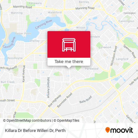 Killara Dr Before Willeri Dr map