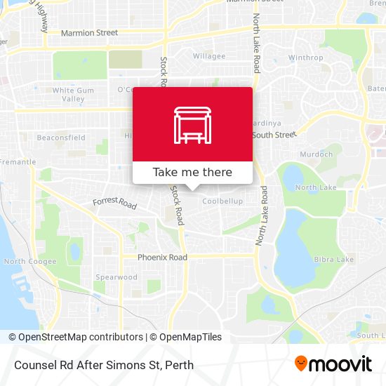 Counsel Rd After Simons St map