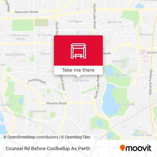 Counsel Rd Before Coolbellup Av map