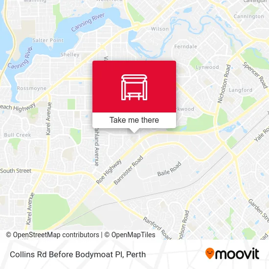 Mapa Collins Rd Before Bodymoat Pl