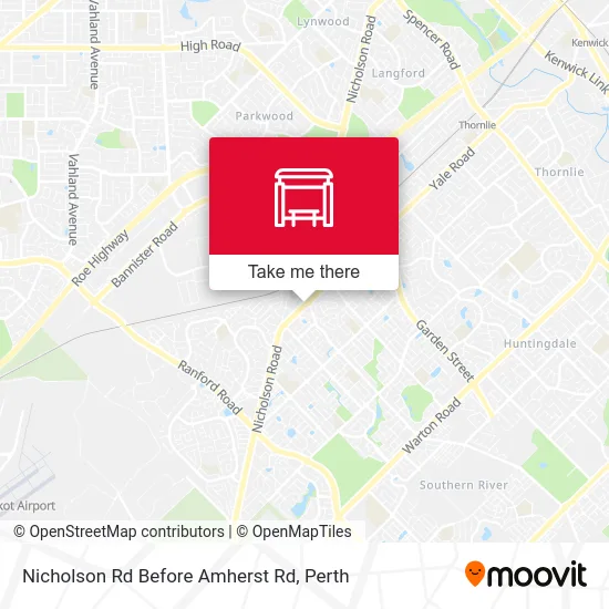 Mapa Nicholson Rd Before Amherst Rd