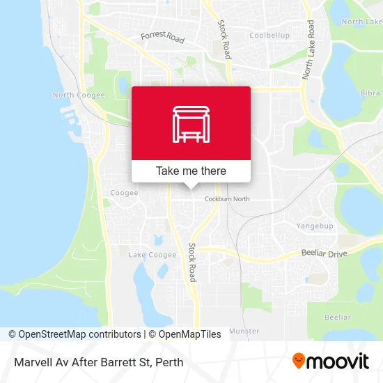 Mapa Marvell Av After Barrett St