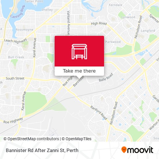Bannister Rd After Zanni St map