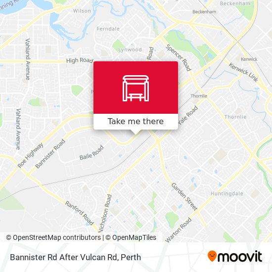 Bannister Rd After Vulcan Rd map