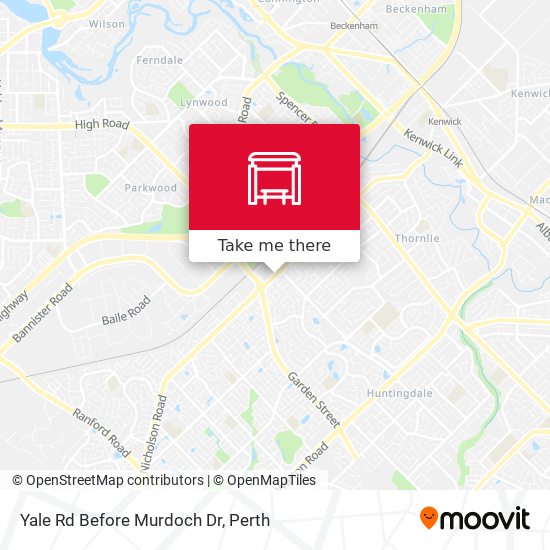 Yale Rd Before Murdoch Dr map