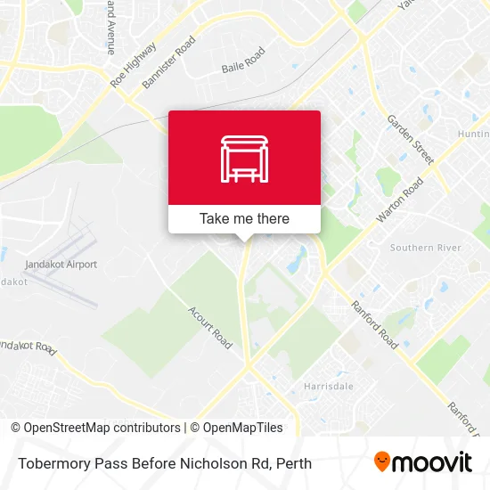 Mapa Tobermory Pass Before Nicholson Rd