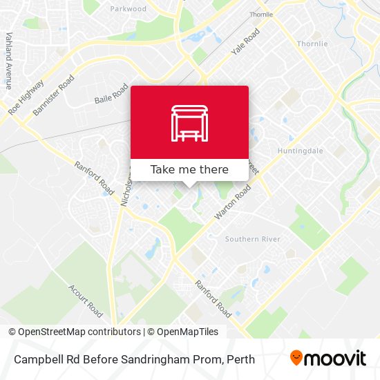 Campbell Rd Before Sandringham Prom map