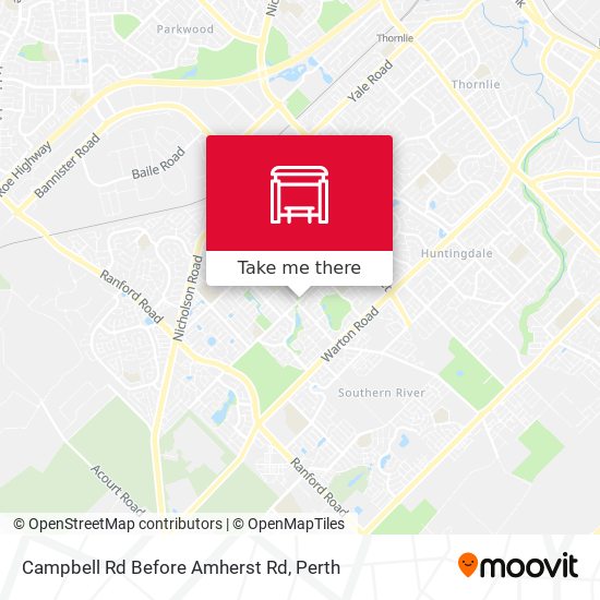 Campbell Rd Before Amherst Rd map