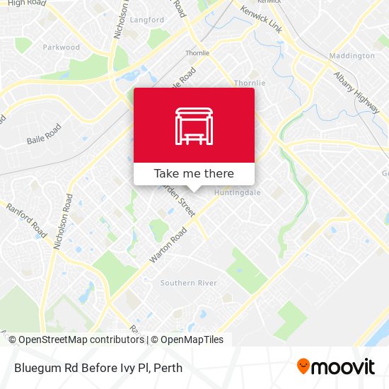 Bluegum Rd Before Ivy Pl map
