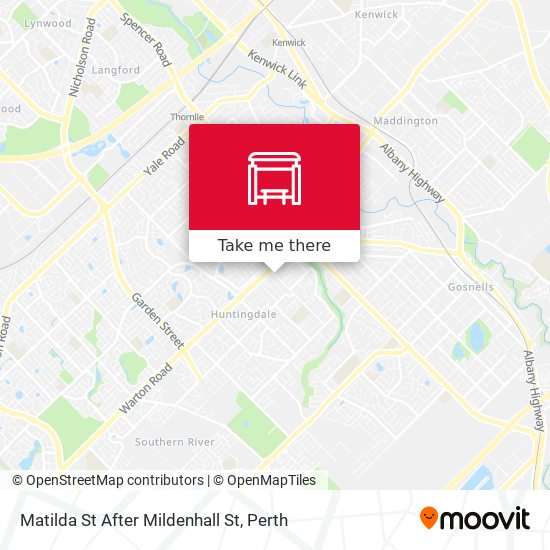 Matilda St After Mildenhall St map